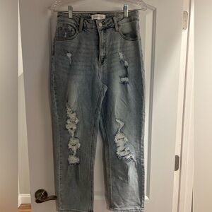 Risen Jeans distressed loose fit jean 
Size 9